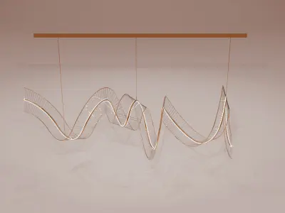 Spiral hanging light 3D model