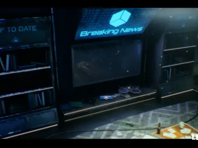 CyberPunk  Sci - Fi Apartment Interior Environment Kitbash Low-poly 3D model