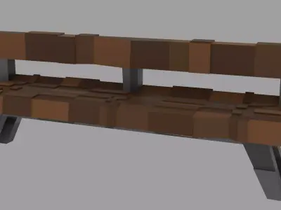 Low Poly Stylized Furniture Pack Game Ready Low-poly 3D model