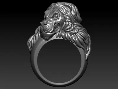 lion ring  3D print model