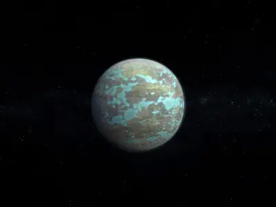 Alien Planet 09 Low-poly 3D model