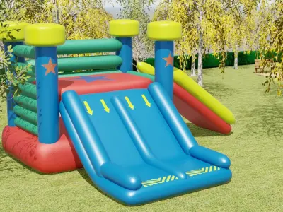 Playground Amusement Park  Low-poly 3D model