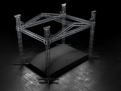 Concert Stage Detailed Model 3D model