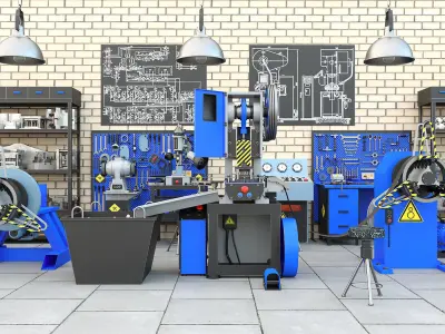 K2116 mechanical press Collection for industrial interior Three 3D model