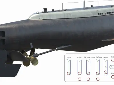  USS Gato SS-212 Submarine Displayed Rigged 