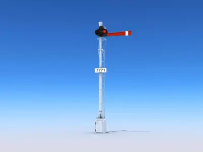 Railway Semaphore Signals Low-poly 3D model