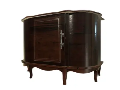 Ornate Floor Cabinet Low-poly 3D model