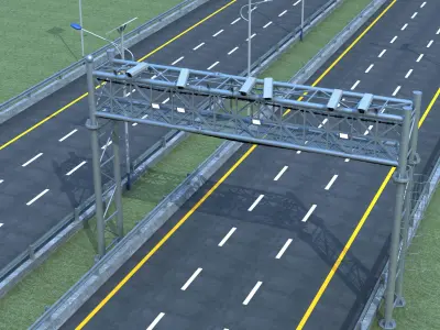 Highway Sign  3D model