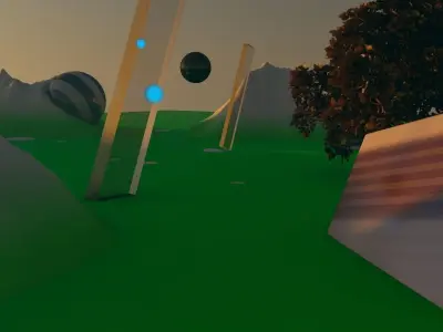 SCI-FI garden  Low-poly 3D model