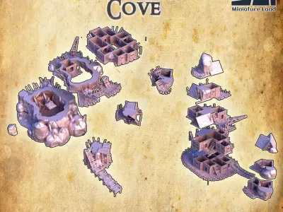 Smuggler Cove Tabletop Terrain 28 MM 3D print model