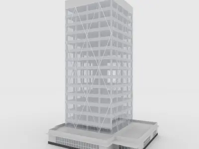Tower 2 Low-poly 3D model