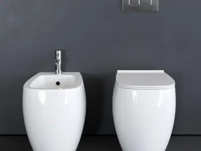 Alice Ceramica Nur WC Low-poly 3D model