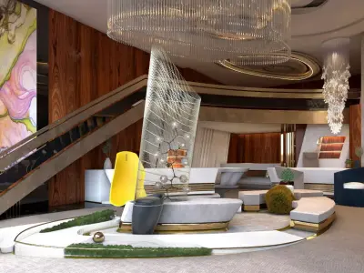 Showroom    Gallery Furniture   Livingroom   office   Reception 3D model