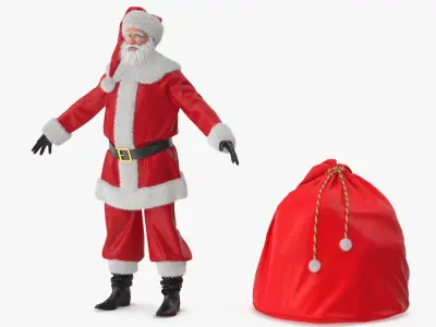  Santa Claus with a Bag 