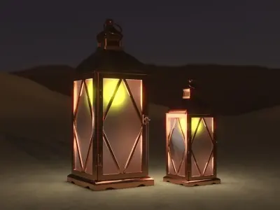 Traditional Arabic Lanterns 3D model