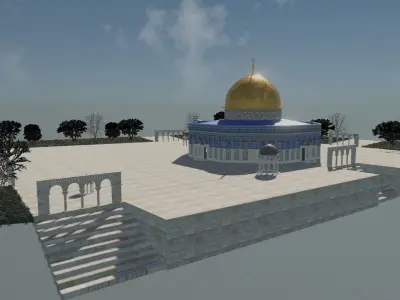 JERUSALEM THE DOME OF THE ROCK AND ITS SURROUNDINGS 3D model