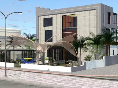 Modern Residential Villa  Exterior Design 3D model