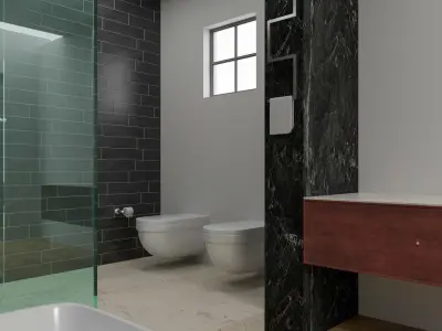 Modern Bathroom 3D model