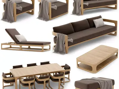 RH Outdoor Cassale collection 3D model