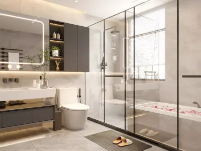 Modern Bathroom 3D Model 3D model