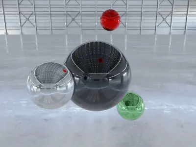 HDRI - Airplane Hangar Hall Interior 3b Texture