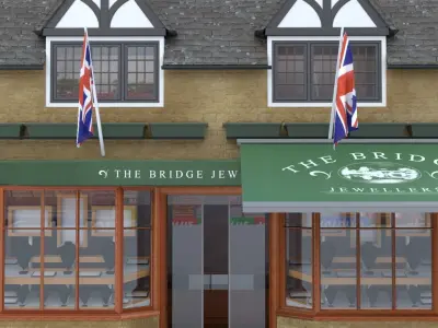 A Village Jewellery Shop Cottage 3D model