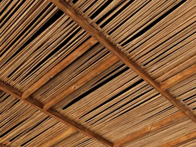 Ceiling straight thin branch n4 3D model