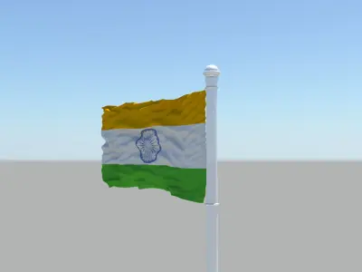 Indian flag 3D model