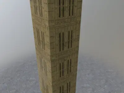 London Big Ben Low-poly 3D model