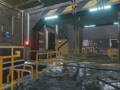 SCI-FI WORKSHOP ENVIRONMENT  3D model