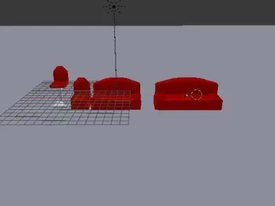 Uflee Futuristic Furniture Pack Low-poly 3D model