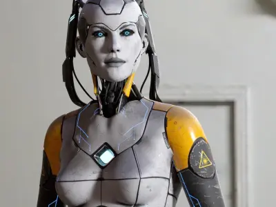  Character Woman Robot Unity Unreal 