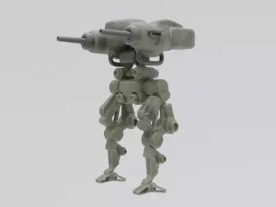 Mecha - Prototype 007 Low-poly 3D model