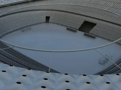 Jaber International Stadium 3D model 3D model