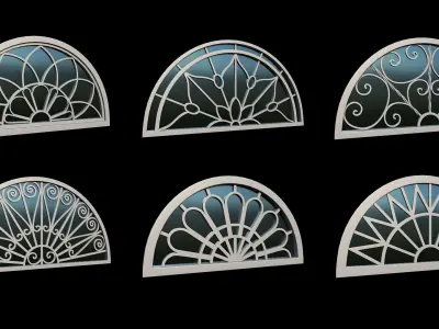 30 Door Arch Head Base Mesh Vol 1 Low-poly 3D model