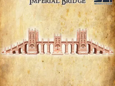 Grand Imperial  Bridge Tabletop Terrain 28 mm 3D print model
