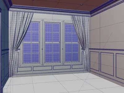 Modern Classic Bedroom 3D model