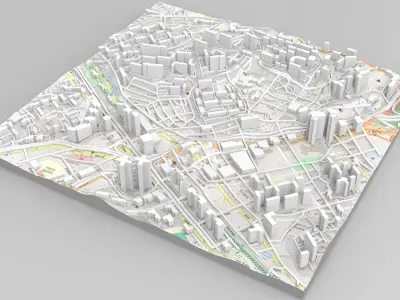 Cityscape Seoul South Korea 3D model