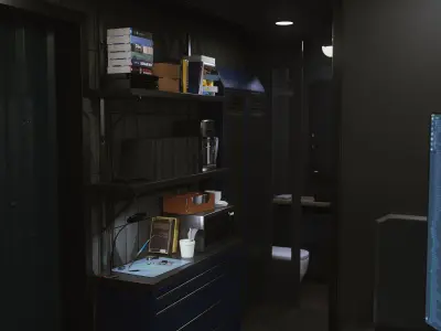 Hacker Hideout Low-poly 3D model