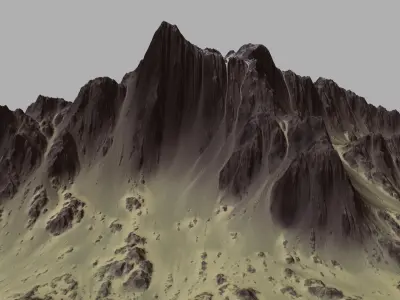 mount mountain range 3D model