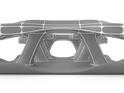 Parametric Mesh Columns Pavilion 3D model