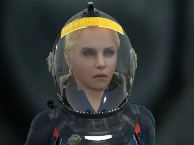  Meredith Vickers Prometheus Low-poly 3D model