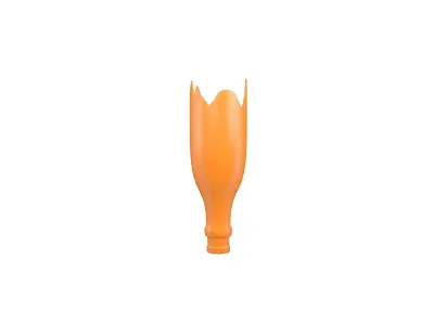 Broken Bottle v1 003 Low-poly 3D model