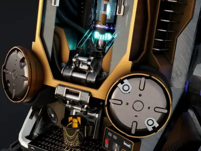 Power shard coffee machine in Satisfactory style 3D model