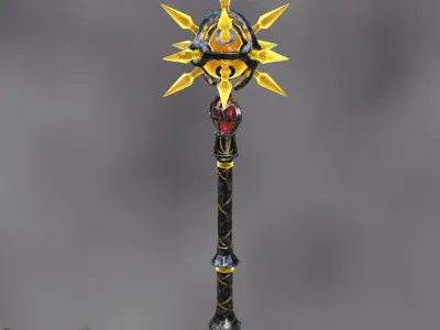 Fantasy Blood Of Lathander Legendary Mace Baldurs Gate 3 3D print model