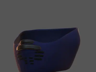 Gas mask helmet 3d model scifi Low-poly  Low-poly 3D model 166