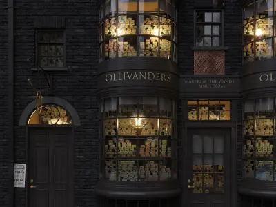 Ollivanders Wand Shop from Harry Potter 3D model