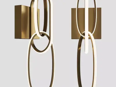 Circa LED Wall Sconce Low-poly 3D model