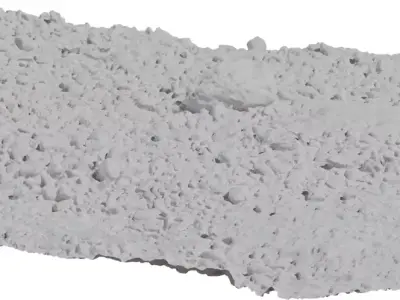 Photorealistic Rocky Ground Patch  Low-poly 3D model