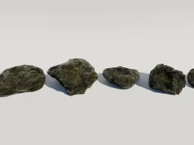 Mossy Rocks 3D model purchase